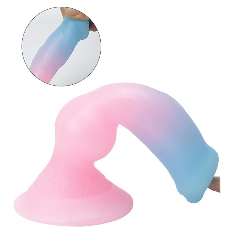 Luminous Dog Dildo Anal Plug Animal Dildo Sex Toys for Women Men Silicone Penis for Women Glow In The Dark