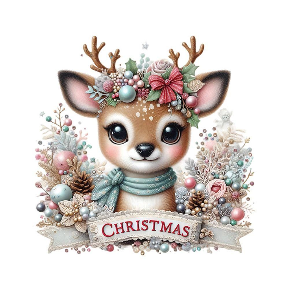 Multicolor Christmas Electrostatic Stickers Santa Clause Reindeer Cartoon Shopwindow Decals DIY Party Supplies Xmas Tree Sticker