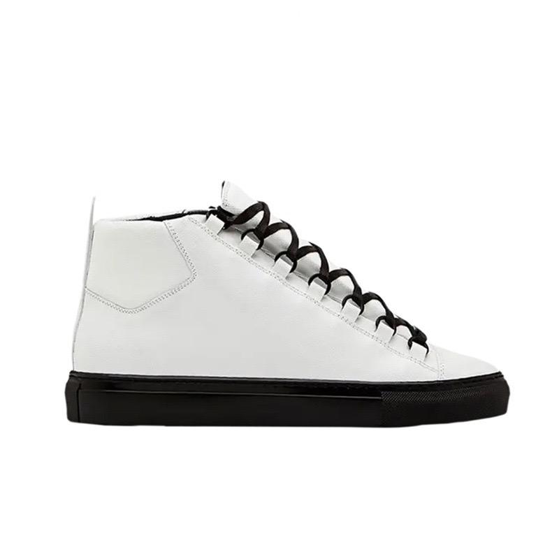 LUXSOLE Men's Lace Up Casual Flat Shoes Fashion Designer Cow Leather Thick Soled Sports Shoes Summer New Outdoor Male High Top Shoes