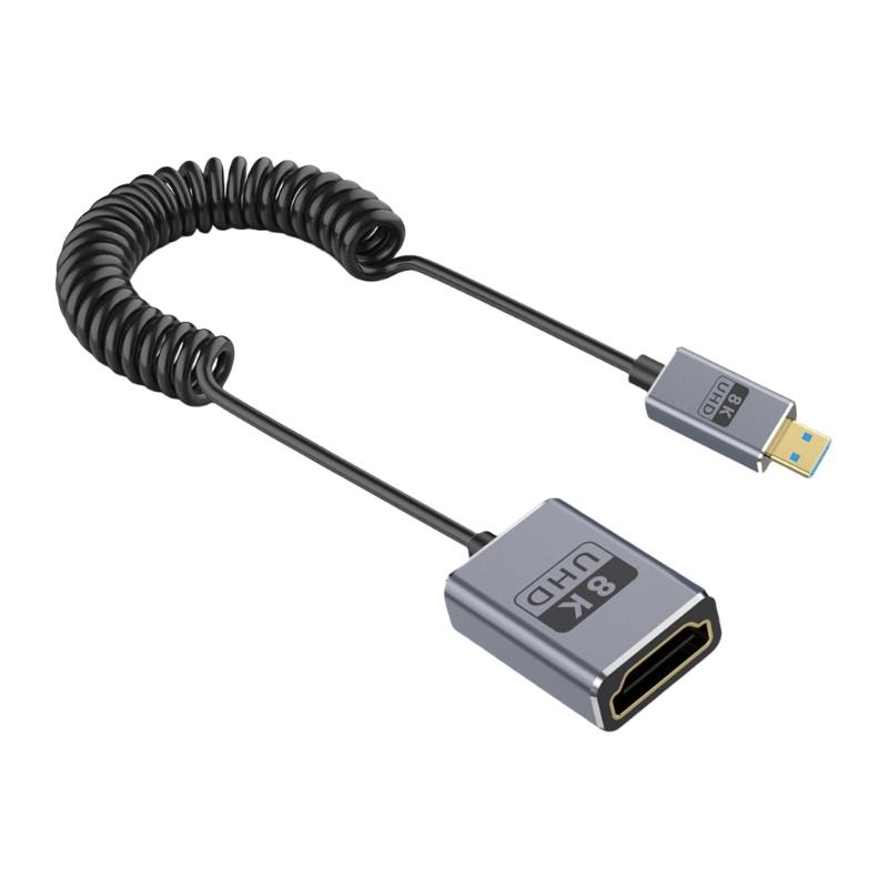 2.1 version 8K60hz Cable Microed to Standard 48Gbps Fast Speed Dynamic Support 4K120Hz Coaxial Design Flexible Cord