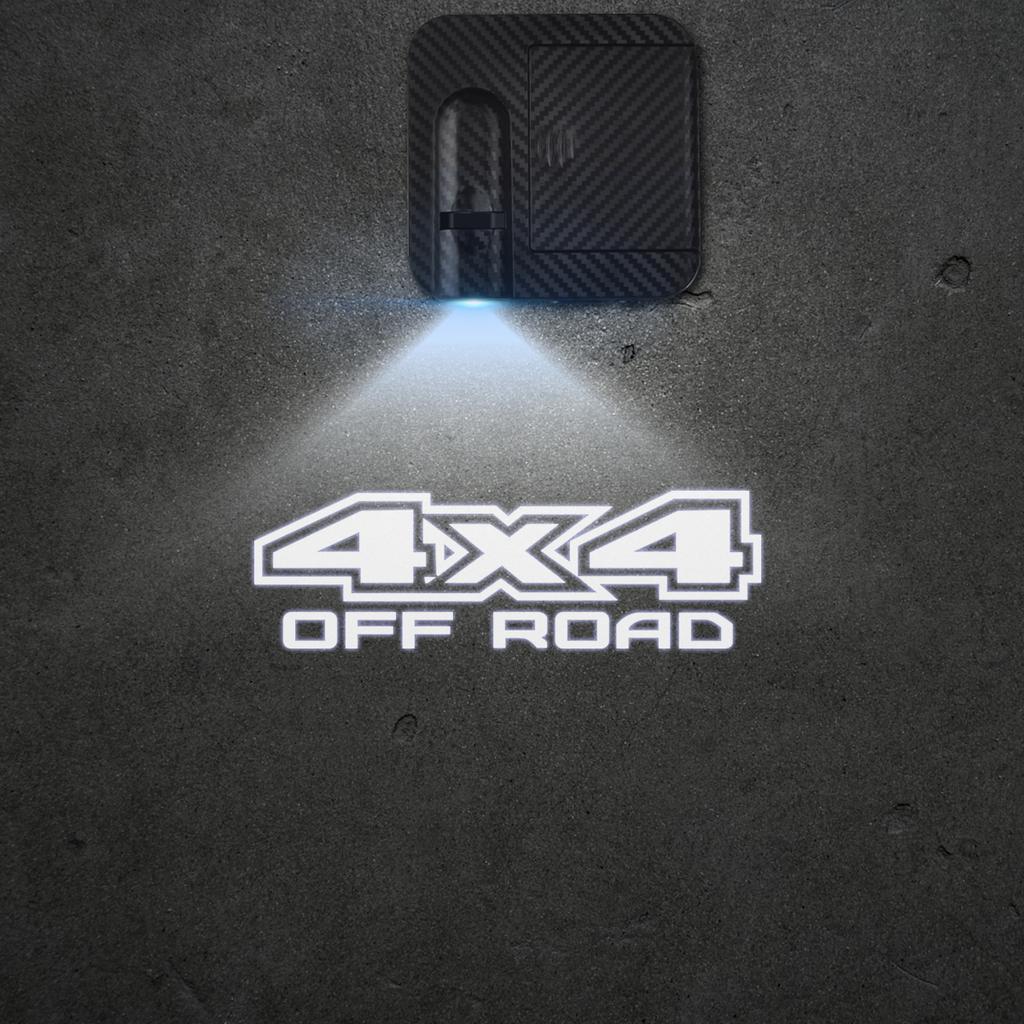 1/2PCS 4X4 OFF ROAD Car Door Welcome Lights Laser Projector Logo Wireless Sensing For Nissan NAVARA Toyota Hilux Pickup Auto