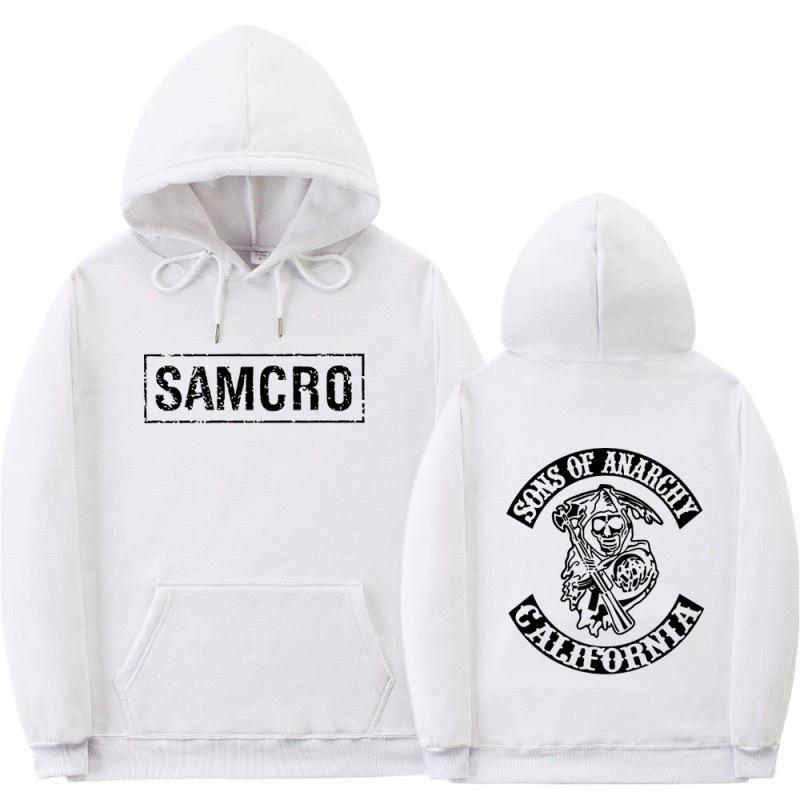 2025 Spring SAMCRO Couple Printed Fleece-Lined Hoodie Sweatshirt
