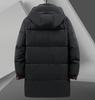 YoniStar Down Plus Size Coat Long Adjustable and Comfortable Men's Jacket, (5XL-11XL), Length, Padded, Hood, Lightweight, Warm, (7XL, Black)