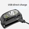 Mini USB Rechargeable Sensor Headlamp Fishing Camping Flashlight LED Torch Headlight Front Lantern Night Running Small Headlight