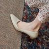 Women's Shoes New 2025 Summer Shallow Mouth Pointed Toe Black Beige Pumps Elegant Fashion French Style High Heels Shoes