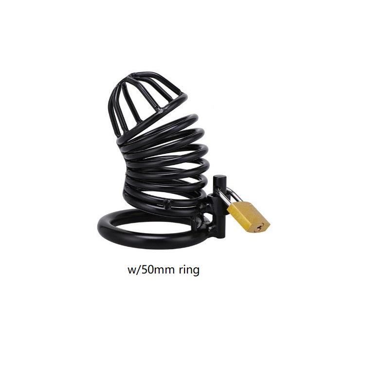 BDSM Bondagte Sex Toy Metal Male Chastity Device, Lockable Cock Cage for Ejacution Delays