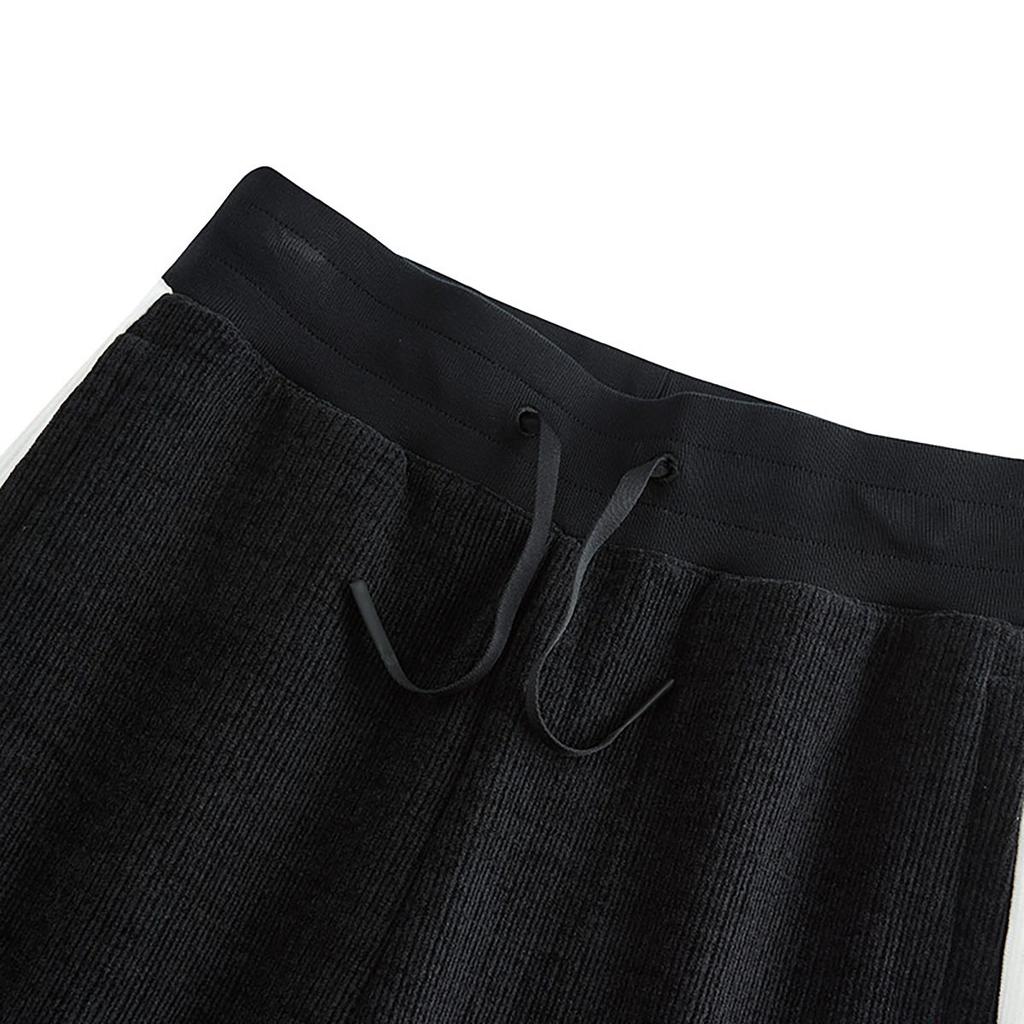 Anta Loose Fit Casual Warm Knitted Sports Pants Women bottoms Basic-Black Paper-White 162447324S-3