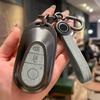 Alloy Wood Grain Pattern Car Key Cover for Mercedes Benz  A C E S G Class GLC CLE CLA GLB GLK GLS W206 W223 E300 C260 S450 S500