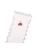 Point Cherry Embroidered Socks [White]