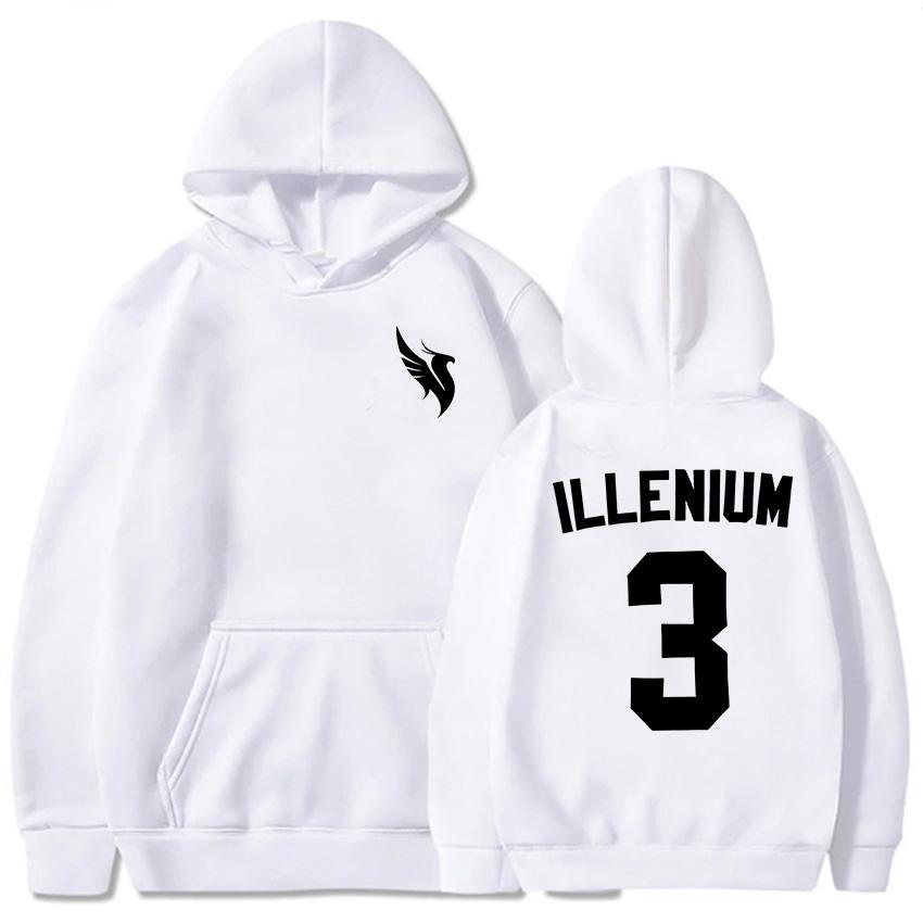 ILLENIUM Print Hoodies Long Sleeve Fashion Winter/Autumn Sweatshirts Fleece Warm Men Women Pullovers Streetwear Graphic Clothing