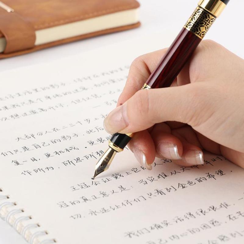 Smooth Writing Grain Fountain Pen Classic Texture Office Pen School Signature Calligraphy Student Stationery Supplies Gifts