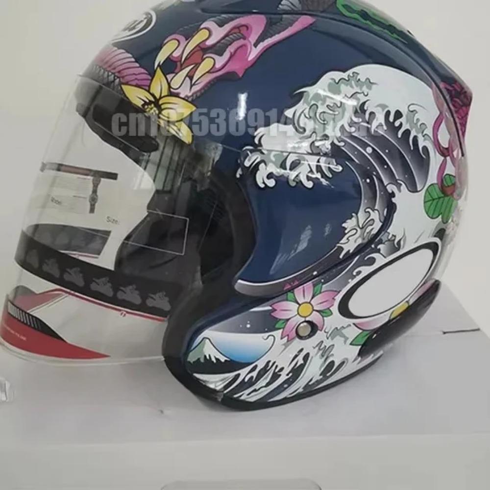 Ram3 Oriental Dragon Half Helmet Men and Women Motorcycle Off-Road Summer Helmet Downhill Racing Mountain Cross Casco Capacete