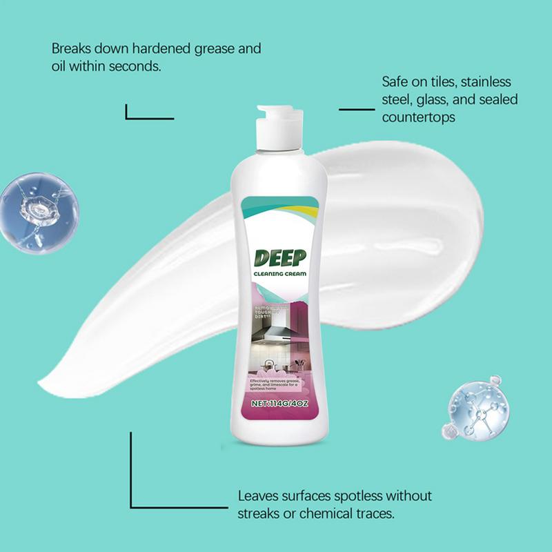 Kitchen Grease Remover Powerful Oil Remover Multi-Purpose Cleaner Effective Grease Removal Cream For Pots Stoves Pan Bases