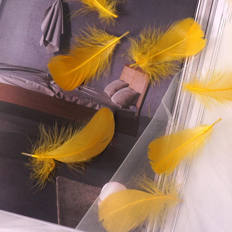 50Pcs Macaron Color Small Feathers 5-8Cm Goose Feather Small Floating Bobo Ball Balloon Filling Decorative Material