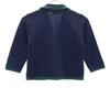 Celine Made In Japan Wool Blend Knit Jacket 35.4" Navy X Green Baby Kid's Used
