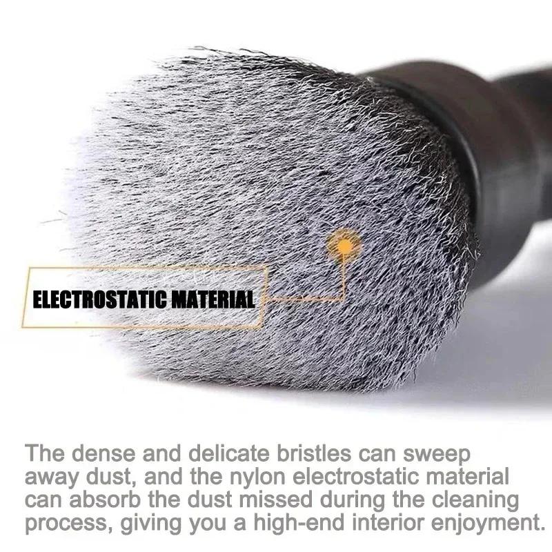 1pcs Car Interior Detailing Brush Soft Bristle Cleaning Brush Motorcycle CarCleaning Tool Auto Detail Dash Duster Brush