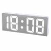12/24H Format Digital Alarm Clock Temperature Display Quiet Electronic Table Clock Snooze Mode Luminous Mirror Sleep Timer