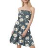 Modisches Damen Freizeit Tube Top mit Aufdruck Ärmelloses Kleid