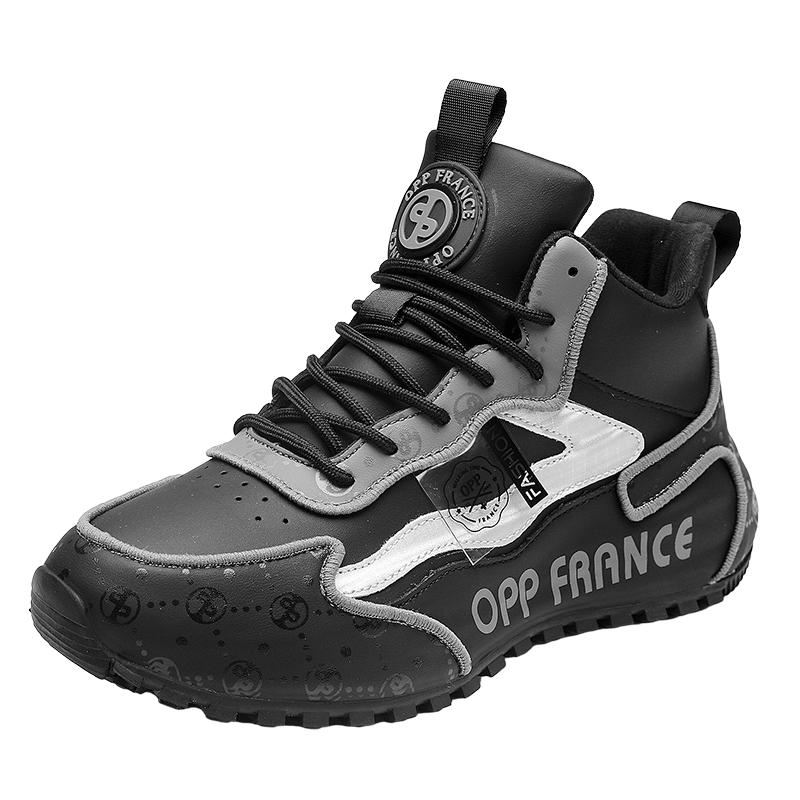 Chunky Sneaker Men Cover Bottom Shoes Fashion Casual Leather Upper Increased Internal Platform Shoes High Height Increasing