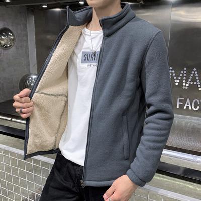 Erkek Ceket Günlük Polar Ceket Erkek Artı Şişman Artı Beden Polar Ceket Hırka Kuzu Kazak