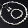 Accessories Bridal Sweater Necklace Kit Diamond Faux Pearl Necklace Earrings Bracelet Kit