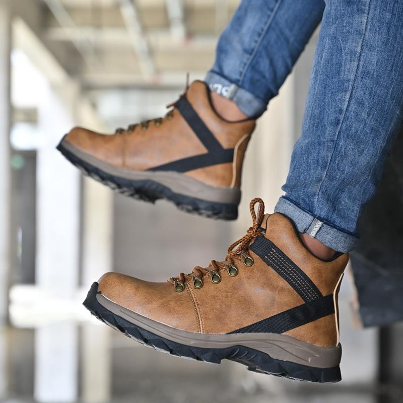 New Work Boots Indestructible Safety Shoes Men Steel Toe Shoes Puncture-Proof Sneakers Non Slip Waterproof Protective Boots