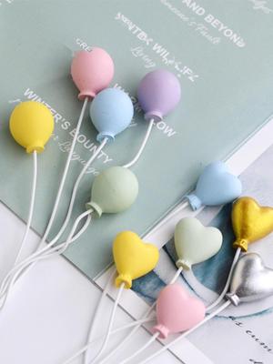 Lebendiger 3D-Herzballon-Kuchenaufsatz mit langem Stiel