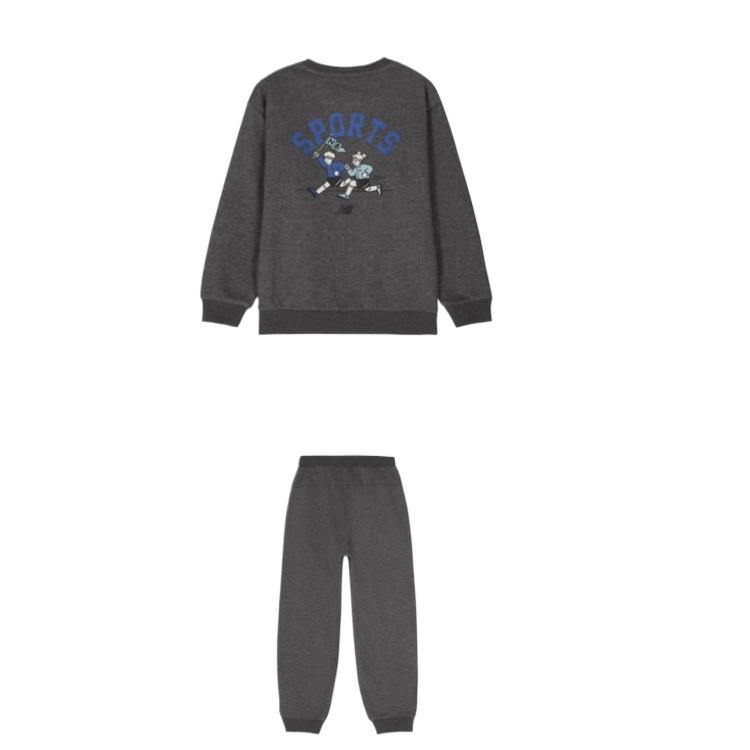 New Balance Casual Sportswear SS25 Fleece Lined, Comfortable, Solid Color, Classic 2 Piece Set Kids' 2PF4S093