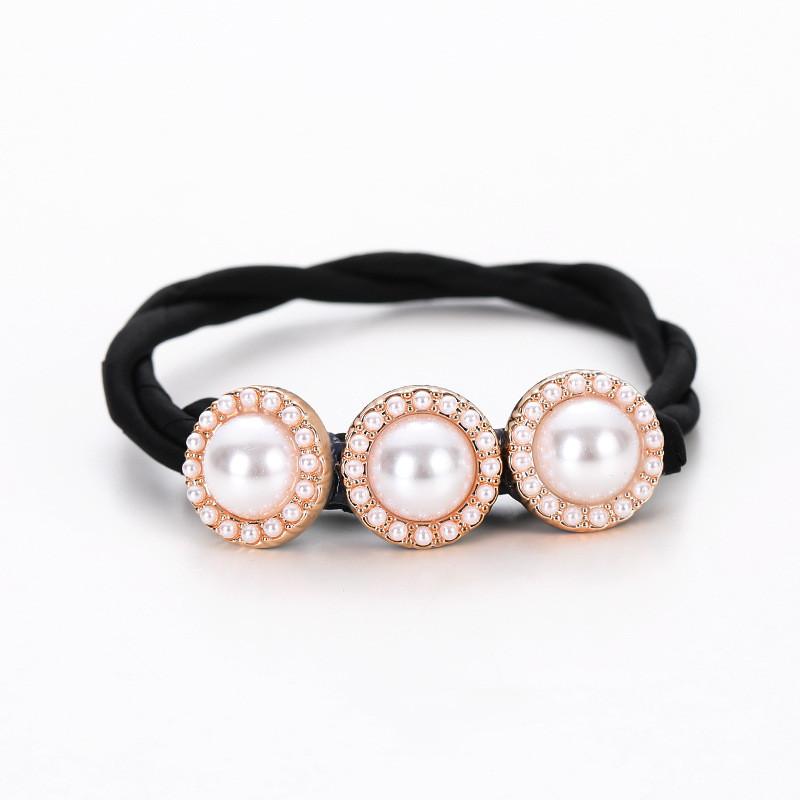 New Hair Coiler Female Flower Ball Head Lazy Hair Coil Artifact Net Celebrity Pearl Korean Headdress Hair Accessories
