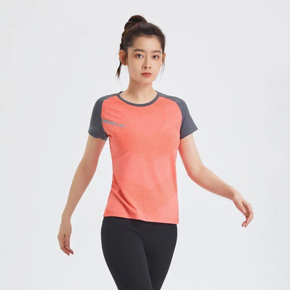 Women's Quick Dry Sport T-shirt Elastic Tights Breathable Workout Fitness Running Hiking Gym Clothing Shirt