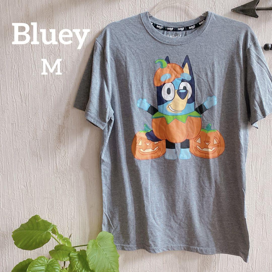 

[Б/У] Винтажная синяя футболка BlueyM с тыквенным дизайном на Хэллоуин