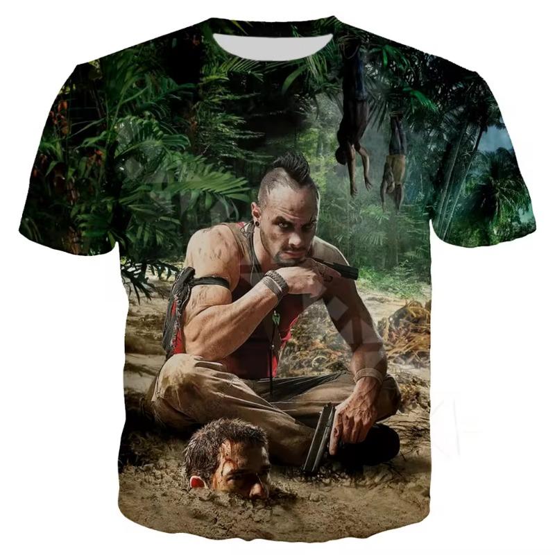 

Футболка CLOOCL Far Cry 3 Coast Мужская одежда 3D-принт Футболки для игр Свитшот с коротким рукавом Унисекс Harajuku Streetwear Топы