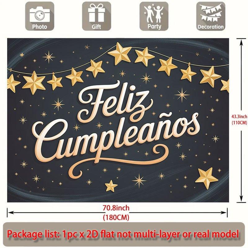 Party Backdrop Flat Feliz Cumpleaos Events Wedding Coming Ceremony Four Season Photo Background Decor Front Door Decor Celebrations