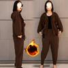 Thick Velvet Mother's Wear Fashionable Harem Suit Women's Autumn and Winter Loose Casual Two-piece Set