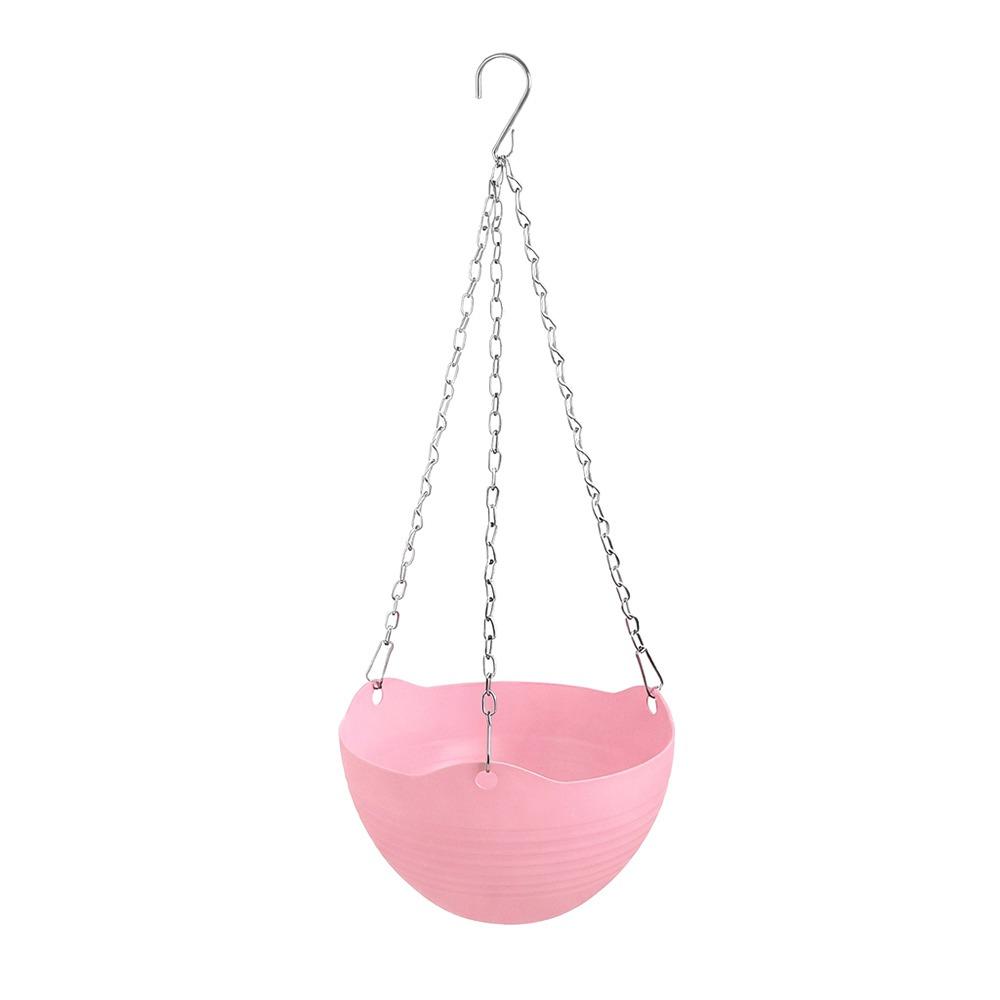 Durable Self-absorbing Hanging Basket Plastic Colorful Flower Pot Hanging Flower Pot Garden Decoration
