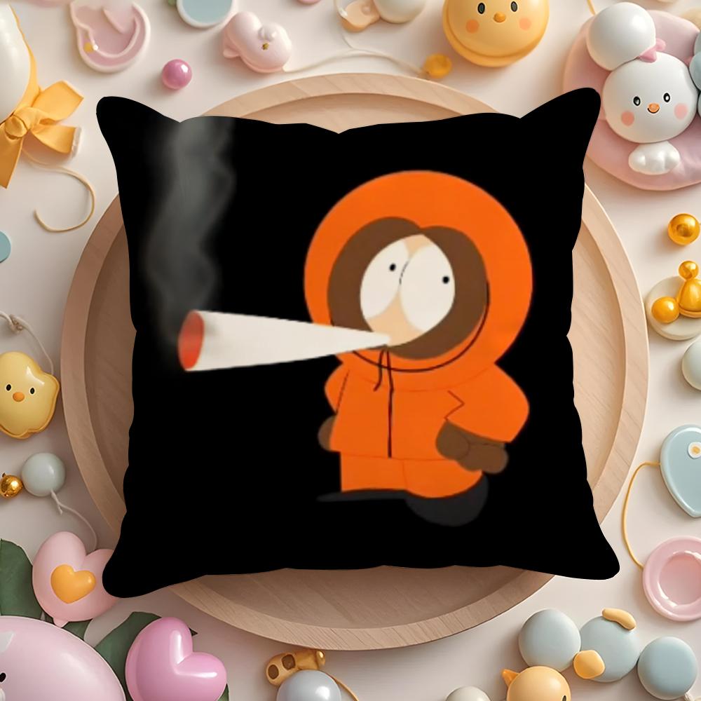 Hot Funny Anime S_Souths P_Park Cushion Cover Plush Fabric Soft Double-Sided Printed Sofa Pillow Case Colorfast Home Decor Gift