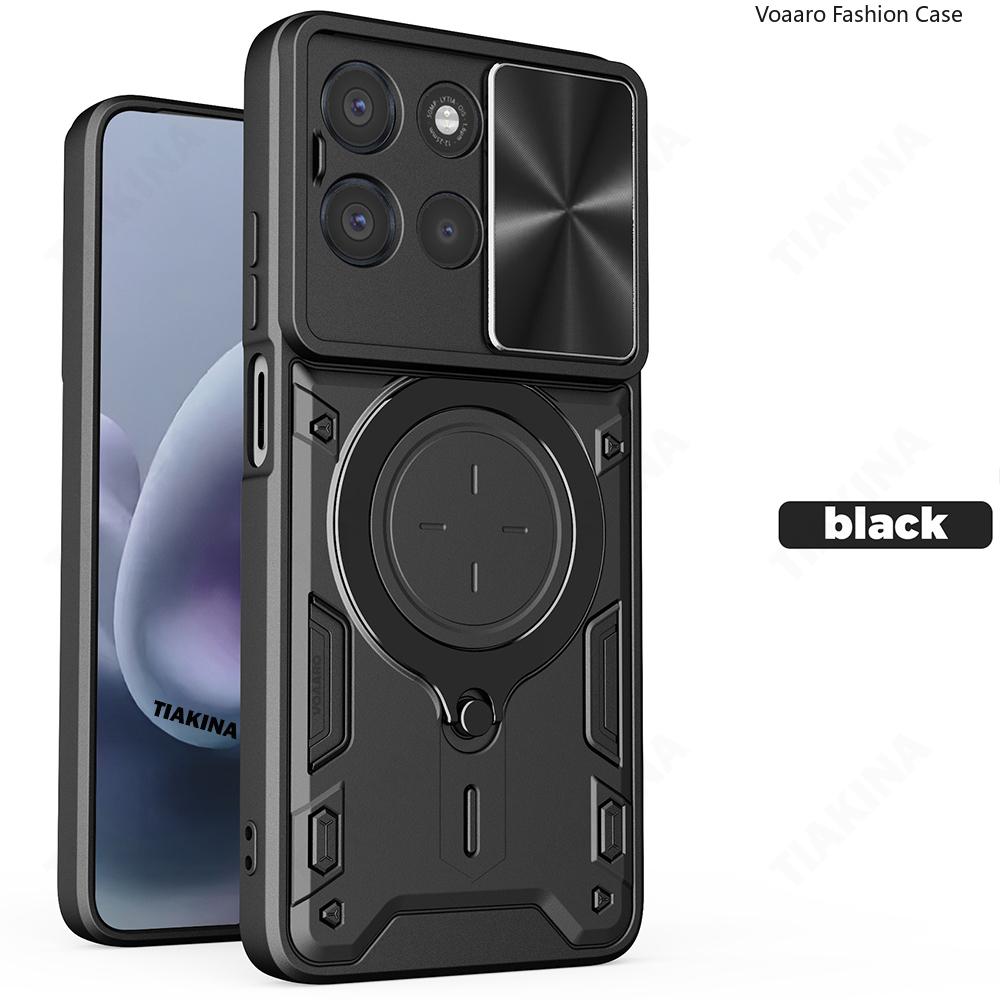 Rotate Slide Lens Armor Funda for Motorola Moto G67 Power 5G India Case for Motorola G67 Power 5G Case Magnetic Ring Stand Cover