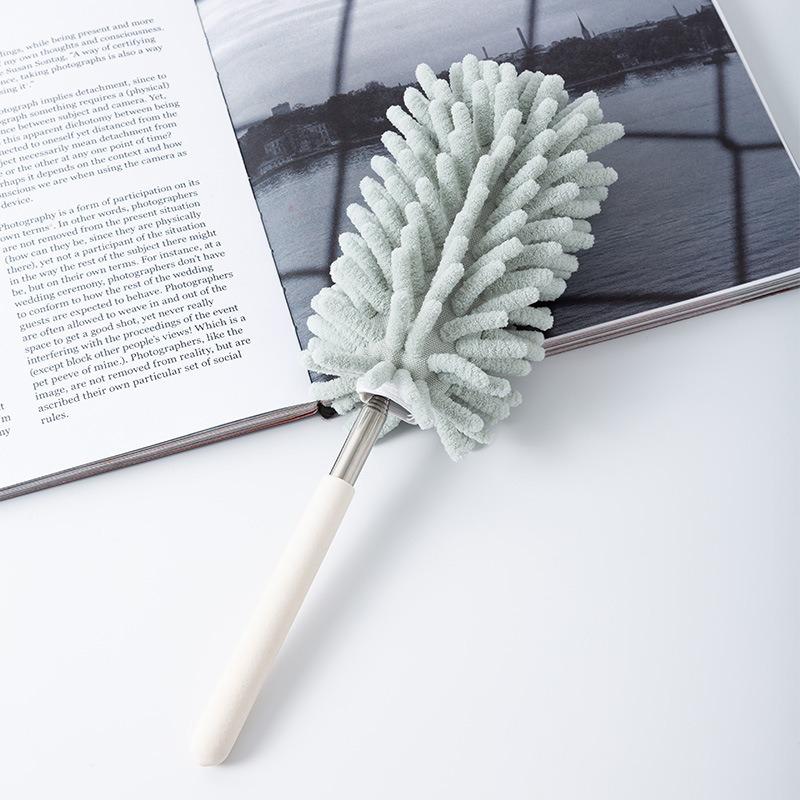 Telescopic Cleaning Stick Microfiber Duster Multifunction Home Stainless Steel Dust Brush Ceiling Cleaning Utensils CCD006