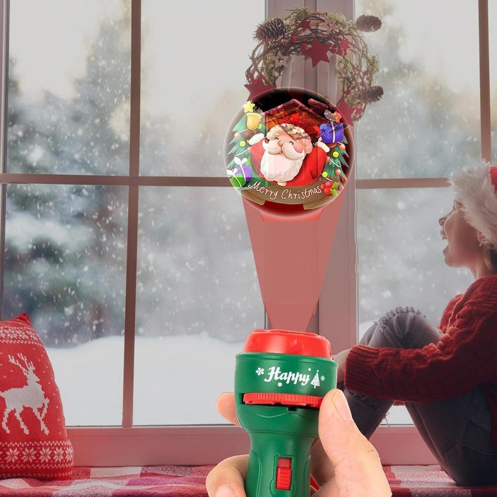 Flashlight Projector Lifelike 24 Kinds Of Design Education Santa- Claus Christmas Tree Christmas Toys Gifts