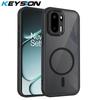 KEYSION Magnetic Phone Case for OnePlus 15R Soft Silicone+PC Matte Translucent Clear Shockproof Cover for OnePlus 1+ Ace 6 6T