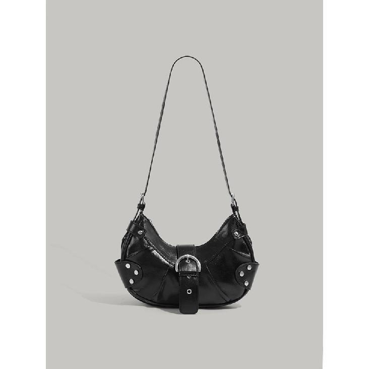 

2025 Новая женская сумка Мотоциклетная сумка Высокая ценность Горячая девушка Сумка подмышку Ретро Трендовая Мода Одноплечевая Сумка через плечо чёрный