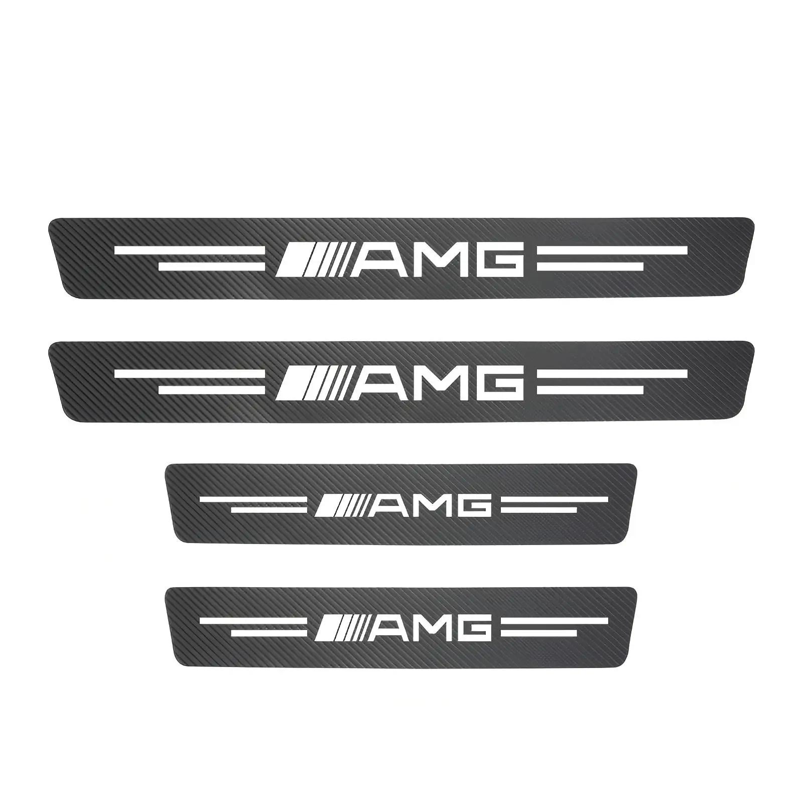 

Защитная наклейка на порог двери автомобиля из углеродного волокна для Mercedes Benz W203 W204 W205 W210 W211 W212 W221 W222 CLS CLA CLK SLK GLK AMG