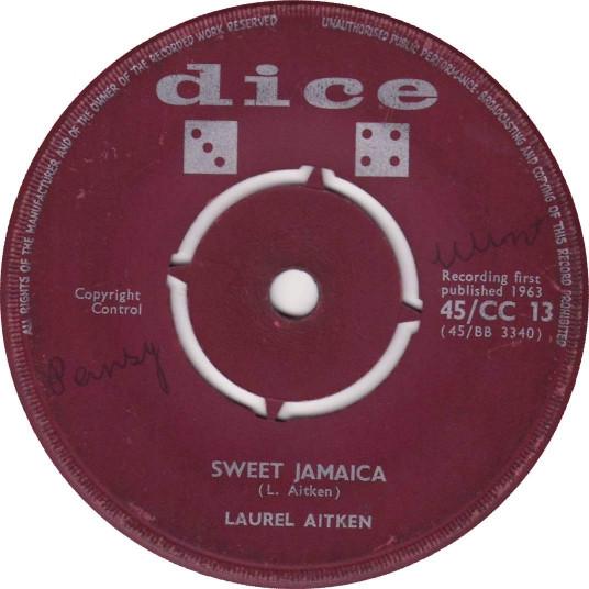 

7inch Record LAUREL AITKEN Sweet Jamaica Bossa Nova Hop 45CC13 Dice 1963 UK Reggae Ska Dub Used