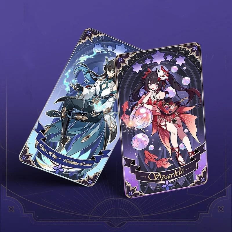 14pcs/set Anime Cosplay Honkai Star Rail FABLE OF STARS Tarot Board Game Props Play Cards March 7th Bronya Dan Heng Diy Accessories