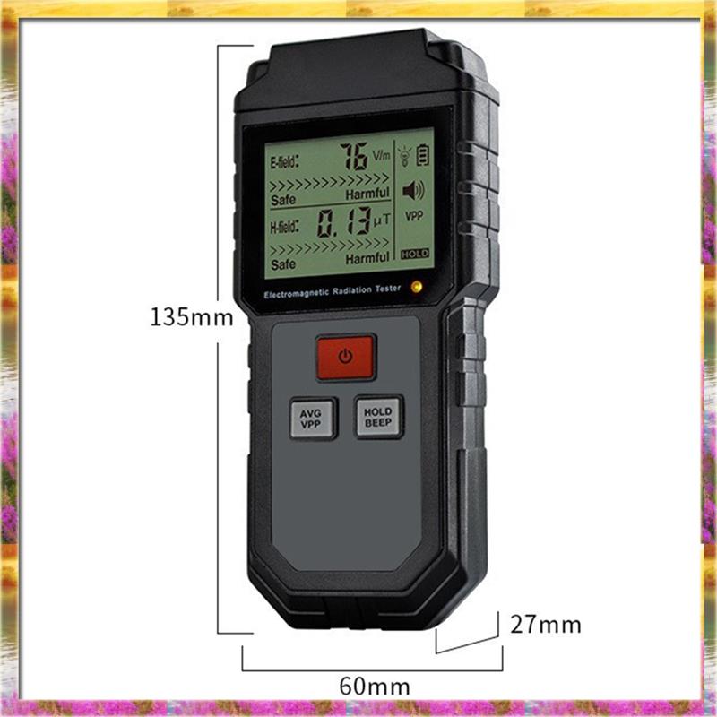 Top Deals ET825 Electromagnetic Radiation Detector For Detecting Radiation Electric Appliance Radiation Survey Meter With Batter