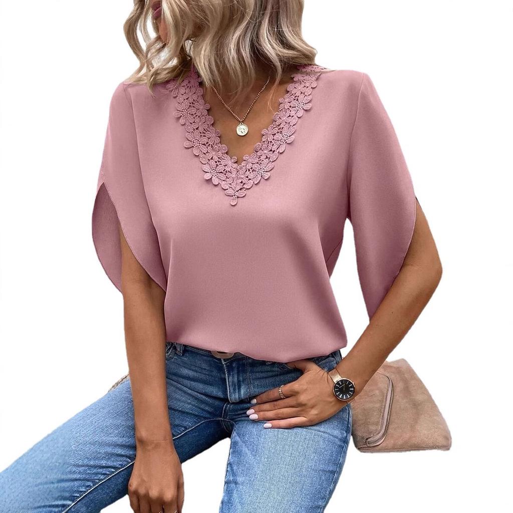 Travel New Women'S Retro Printed Shirt Casual Spring And Summer Breathable Cool Sexy Daily Date Short Sleeved T-Shirt Top