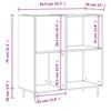 Record Cabinet Black 84.5 x 38 x 89 cm Particleboard