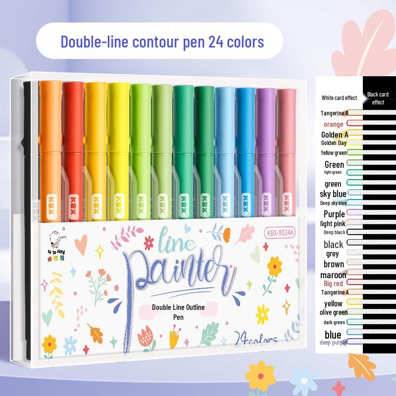 

Многофункциональная контурная ручка Kaba Bear для детей: Маркер для заметок и рисования