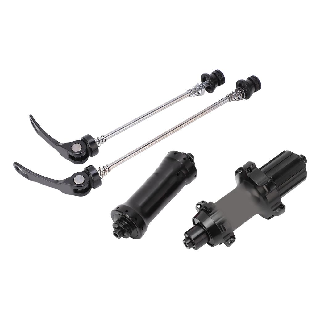 Road Bike Rim Brake Hubs 4 Bearing with CNC Aluminum Alloy Quick Release Lever for 8 to 12 Speed Flywheel