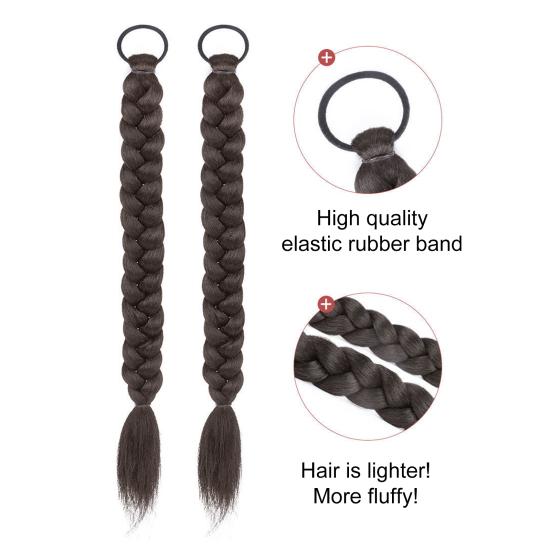 1 Paar Damen-Perücke, leicht zu temperierende Seide, natürliches Make-up, bequemes Werkzeug, hohe süße Doppel-Pferdeschwänze